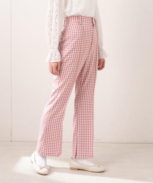 OLIVE des OLIVE（オリーブデオリーブ）の「【WEB限定】スラックスフレアパンツ（スラックス・レディース・ブラック/グレー/オフホワイト/ピンク・FREE）」の19枚目の写真