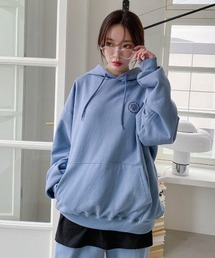 A'GEM/9 × .kom『muah muah/ムーアムーア』CIRCLE LOGO MUAH OVERFIT HOODIE/サークルロゴ オーバーサイズプルオーバーパーカー