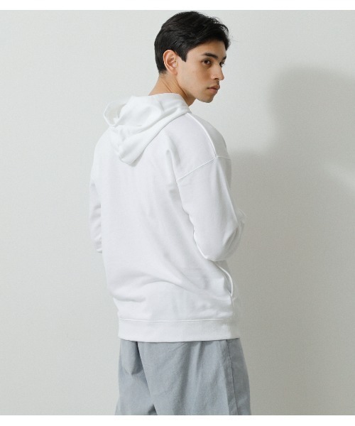 AZUL by moussy(アズールバイマウジー)の「PRIMAVERA BIG HOODIE/プリマヴェーラビッグフーディ(パーカー・メンズ・ブラック/ホワイト/グリーン系その他/ライトピンク・MEDIUM/LARGE)」の8枚目の写真