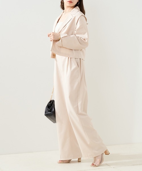 Chico（チコ）の「ショート丈袖取り外しテーラードジャケット（テーラードジャケット・レディース・グレー/アイボリー/ブラック/ピンク・FREE）」の6枚目の写真