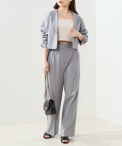 Chico（チコ）の「ショート丈袖取り外しテーラードジャケット（テーラードジャケット・レディース・グレー/アイボリー/ブラック/ピンク・FREE）」の11枚目の写真