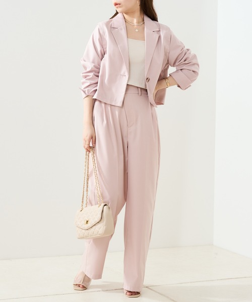 Chico（チコ）の「ショート丈袖取り外しテーラードジャケット（テーラードジャケット・レディース・グレー/アイボリー/ブラック/ピンク・FREE）」の17枚目の写真