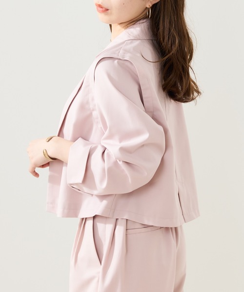 Chico（チコ）の「ショート丈袖取り外しテーラードジャケット（テーラードジャケット・レディース・グレー/アイボリー/ブラック/ピンク・FREE）」の21枚目の写真