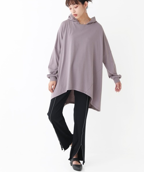 n'OrLABEL（ノアールレーベル）の「【廃盤】『フレアシルエットパーカー』（パーカー・レディース・ブラック/パープル/オフホワイト/モカ・FREE）」の11枚目の写真