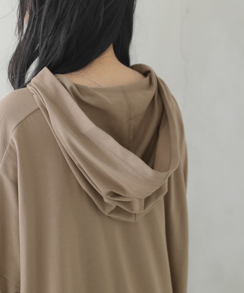 n'OrLABEL（ノアールレーベル）の「【廃盤】『フレアシルエットパーカー』（パーカー・レディース・ブラック/パープル/オフホワイト/モカ・FREE）」の13枚目の写真