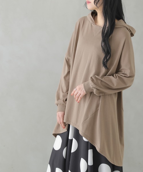 n'OrLABEL（ノアールレーベル）の「【廃盤】『フレアシルエットパーカー』（パーカー・レディース・ブラック/パープル/オフホワイト/モカ・FREE）」の14枚目の写真