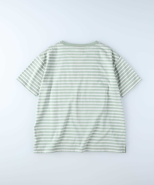 Champion(チャンピオン)の「Champion(チャンピオン)ボーダーワンポイントTシャツ(Tシャツ/カットソー・レディース・グリーン/ホワイト×ネイビー/ネイビー×ホワイト・M/L)」の14枚目の写真