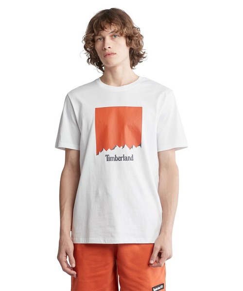 Timberland(ティンバーランド)の「メンズ 半袖 アウトドア ヘリテージ フロント グラフィック Tシャツ(Tシャツ/カットソー・メンズ・ホワイト/ダークブルー・SMALL/MEDIUM/LARGE/X-LARGE/XX-LARGE)」の2枚目の写真