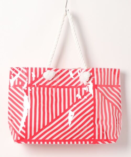 BENETTON (UNITED COLORS OF BENETTON)（ベネトンユナイテッドカラーズオブベネトン）の「【BENETTON:ベネトン】クリアバッグ（トートバッグ・レディース・レッド/ミント・FREE）」の3枚目の写真