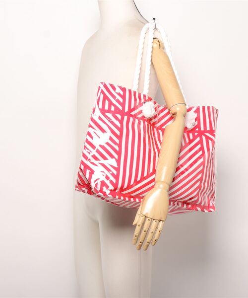 BENETTON (UNITED COLORS OF BENETTON)（ベネトンユナイテッドカラーズオブベネトン）の「【BENETTON:ベネトン】クリアバッグ（トートバッグ・レディース・レッド/ミント・FREE）」の6枚目の写真