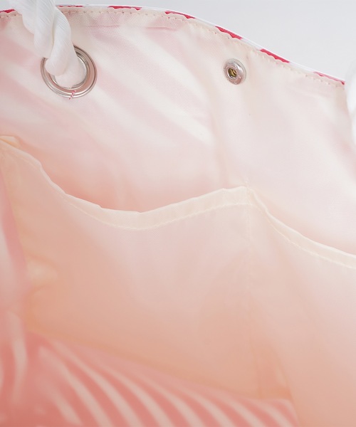 BENETTON (UNITED COLORS OF BENETTON)（ベネトンユナイテッドカラーズオブベネトン）の「【BENETTON:ベネトン】クリアバッグ（トートバッグ・レディース・レッド/ミント・FREE）」の8枚目の写真