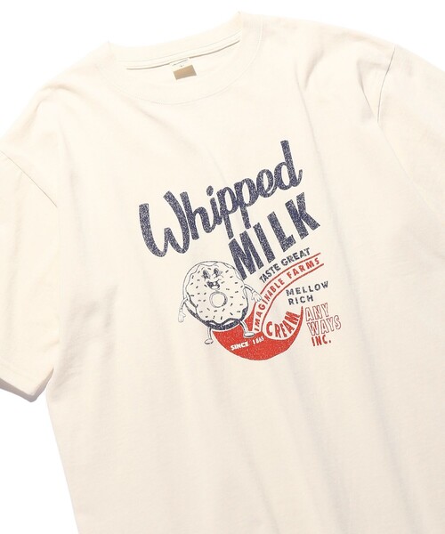 FREAK'S STORE（フリークスストア）の「WEB限定 ビッグシルエット DONUTS SIGN プリントTシャツ/リンガーTシャツ（Tシャツ/カットソー・メンズ・グリーン/ホワイト/ブラック/ホワイト×レッド・MEDIUM/LARGE/X-LARGE）」の2枚目の写真