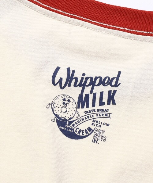 FREAK'S STORE（フリークスストア）の「WEB限定 ビッグシルエット DONUTS SIGN プリントTシャツ/リンガーTシャツ（Tシャツ/カットソー・メンズ・グリーン/ホワイト/ブラック/ホワイト×レッド・MEDIUM/LARGE/X-LARGE）」の16枚目の写真