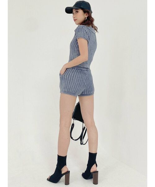 GYDA(ジェイダ)の「【セットアップ着用可】ブリーチニット ショートパンツ(その他パンツ・レディース・ベージュ/ネイビー/オフホワイト・FREE)」の17枚目の写真
