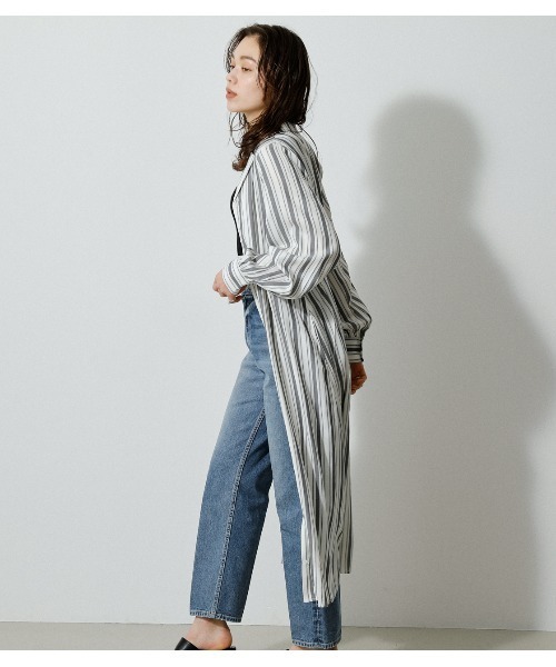 WAIST TUCK STRIPE ONEPIECE/ウエストタックストライプ