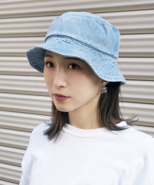 polcadot（ポルカドット）の「ビンテージデニム バケットハット（ハット・メンズ・ライトブルー/ブラック・FREE）」の2枚目の写真