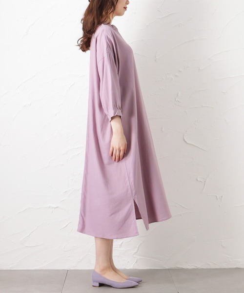 NAVY(ネイビー)の「ミントリネン シャツワンピース(ワンピース・レディース・ベージュ/パープル/ミント/チャコール・フリー)」の8枚目の写真