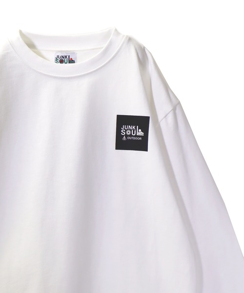 JUNKSOUL（ジャンクソウル）の「国内プリントJUNKSOUL OUTDOORボックスロゴロンＴ(M4)（Tシャツ/カットソー・キッズ・ホワイト/オレンジ/ベージュ/カーキ/ブラック/ライトブルー/杢グレー/ライトイエロー・120cm/130cm/140cm/150cm/160cm/110cm/100cm）」の12枚目の写真