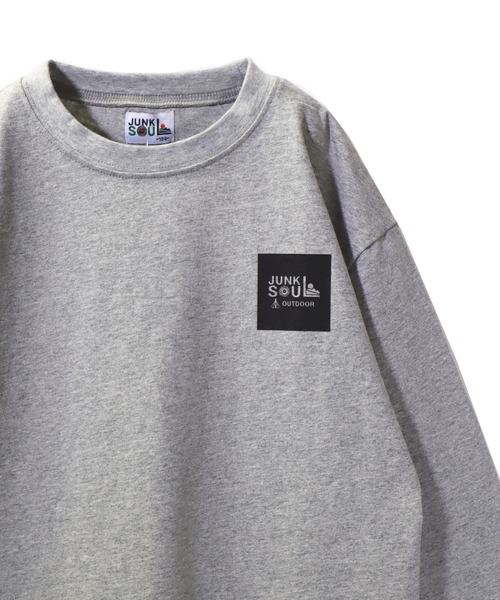JUNKSOUL（ジャンクソウル）の「国内プリントJUNKSOUL OUTDOORボックスロゴロンＴ(M4)（Tシャツ/カットソー・キッズ・ホワイト/オレンジ/ベージュ/カーキ/ブラック/ライトブルー/杢グレー/ライトイエロー・120cm/130cm/140cm/150cm/160cm/110cm/100cm）」の18枚目の写真