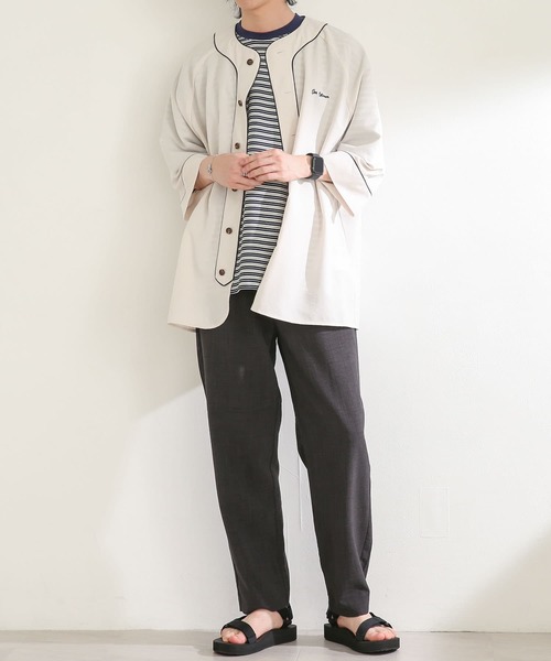 SENSE OF PLACE by URBAN RESEARCH(センスオブプレイスバイアーバンリサーチ)の「『セットアップ対応』リネンライクテーパードパンツ(スラックス・メンズ・チャコールグレー/ベージュ/グリーン/アイボリー・SMALL/MEDIUM/LARGE)」の17枚目の写真