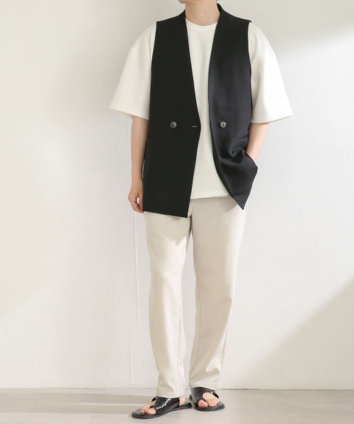 SENSE OF PLACE by URBAN RESEARCH(センスオブプレイスバイアーバンリサーチ)の「『セットアップ対応』リネンライクテーパードパンツ(スラックス・メンズ・チャコールグレー/ベージュ/グリーン/アイボリー・SMALL/MEDIUM/LARGE)」の19枚目の写真