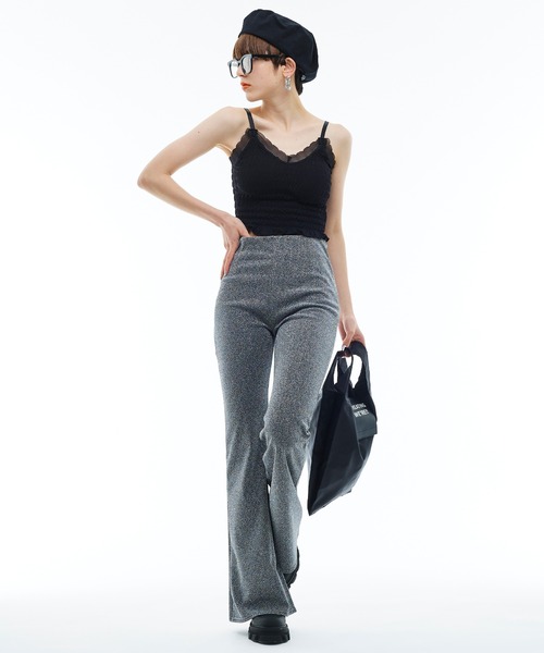 Narcissus（ナルシス）の「【Narcissus】シャーリングキャミソール（キャミソール・レディース・ホワイト/ブラック・FREE）」の5枚目の写真