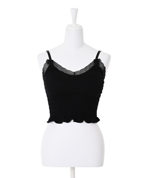 Narcissus（ナルシス）の「【Narcissus】シャーリングキャミソール（キャミソール・レディース・ホワイト/ブラック・FREE）」の9枚目の写真