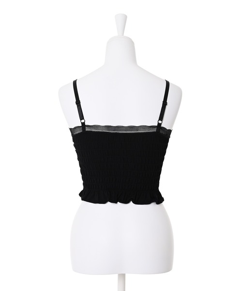 Narcissus（ナルシス）の「【Narcissus】シャーリングキャミソール（キャミソール・レディース・ホワイト/ブラック・FREE）」の11枚目の写真