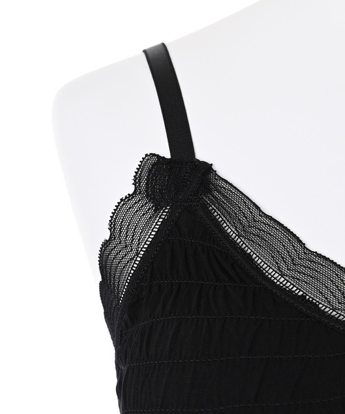 Narcissus（ナルシス）の「【Narcissus】シャーリングキャミソール（キャミソール・レディース・ホワイト/ブラック・FREE）」の12枚目の写真