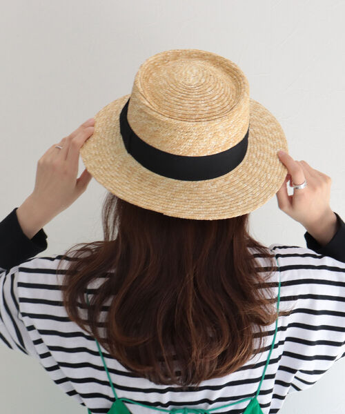 fredy repit（フレディレピ）の「ストローポークパイHAT（ハット・レディース・ベージュ・FREE）」の2枚目の写真