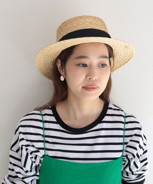 fredy repit（フレディレピ）の「ストローポークパイHAT（ハット・レディース・ベージュ・FREE）」の4枚目の写真