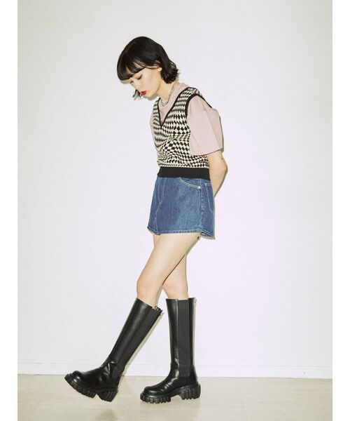 jouetie(ジュエティ)の「マイクロミニスカパン(デニムスカート・レディース・ブラック/ブルー・MEDIUM)」の10枚目の写真