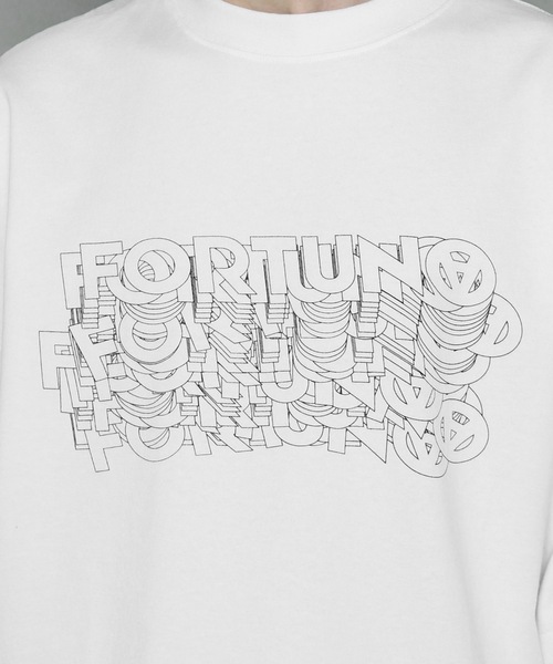 FORTUNA HOMME(フォルトゥナオム)の「FORTUNAHOMME ArtLogo Print-Tee(Tシャツ/カットソー・メンズ・ホワイト/ブラック・1/2)」の3枚目の写真