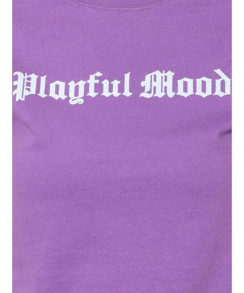 EVRIS(エヴリス)の「PLAYFUL MOOD クロップドTEE(Tシャツ/カットソー・レディース・ホワイト/ブラック/パープル/グリーン・FREE)」の6枚目の写真