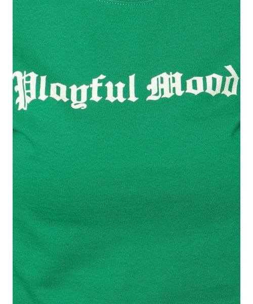 EVRIS(エヴリス)の「PLAYFUL MOOD クロップドTEE(Tシャツ/カットソー・レディース・ホワイト/ブラック/パープル/グリーン・FREE)」の20枚目の写真