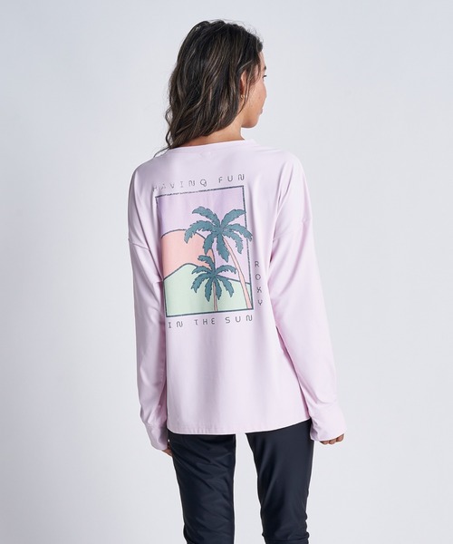 Roxy - 長袖ラッシュガード  ハワイ　デザイナー　レア　限定1 ロキシー(ROXY) ラッシュガード 長袖 DRINK THE WAVE RASH