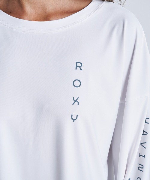 ROXY(ロキシー)の「HAVING FUN/ロキシー長袖ラッシュガード(水着)(ラッシュガード・レディース・ホワイト/ベージュ/パープル・SMALL/MEDIUM/LARGE)」の4枚目の写真