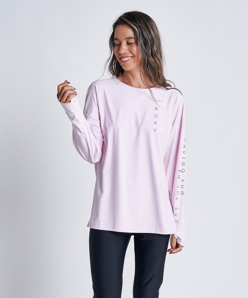 ROXY(ロキシー)の「HAVING FUN/ロキシー長袖ラッシュガード(水着)(ラッシュガード・レディース・ホワイト/ベージュ/パープル・SMALL/MEDIUM/LARGE)」の11枚目の写真