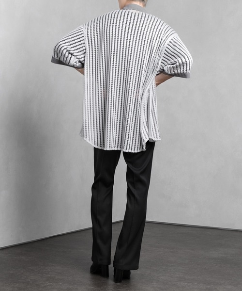 Adoon plain(アドーンプレーン)の「【Adoon plain】メッシュシャツ(シャツ/ブラウス・メンズ・ブラック/ライトグレー・MEDIUM/LARGE)」の12枚目の写真