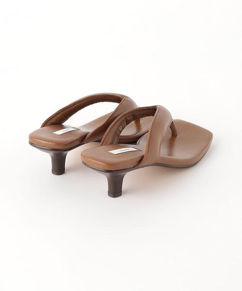 TILLETT(ティレット)の「<TILLETT>レザートング ヒールサンダル(サンダル・レディース・ダークブラウン/オフホワイト・6/8/7)」の5枚目の写真