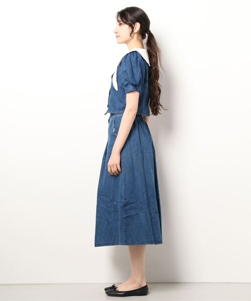 Clice de Paris（クリシェドゥパリス）の「K/デニムセットアップ（セットアップ・レディース・ブルー/サックスブルー・ONESIZE）」の3枚目の写真