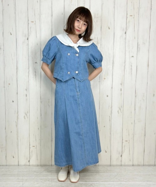 Clice de Paris（クリシェドゥパリス）の「K/デニムセットアップ（セットアップ・レディース・ブルー/サックスブルー・ONESIZE）」の10枚目の写真