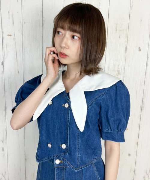 Clice de Paris（クリシェドゥパリス）の「K/デニムセットアップ（セットアップ・レディース・ブルー/サックスブルー・ONESIZE）」の12枚目の写真