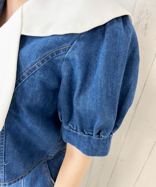 Clice de Paris（クリシェドゥパリス）の「K/デニムセットアップ（セットアップ・レディース・ブルー/サックスブルー・ONESIZE）」の7枚目の写真