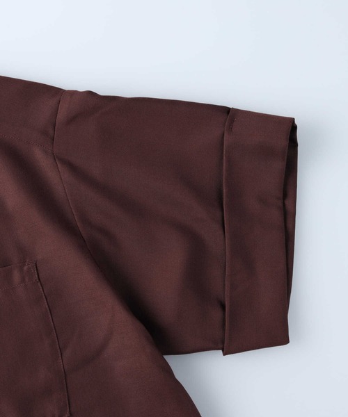 HONEYSUCKLE ROSE（ハニーサックルローズ）の「【HONEYSUCKLE ROSE】半袖ビッグシャツ（シャツ/ブラウス・レディース・ブラック/ブラウン・M/L）」の15枚目の写真