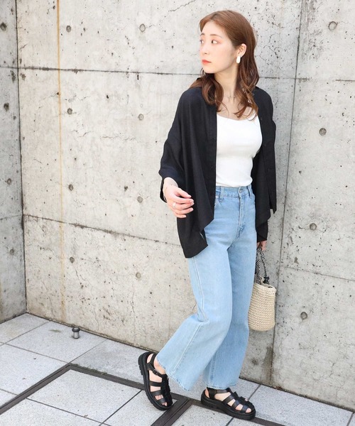 HONEYSUCKLE ROSE（ハニーサックルローズ）の「【HONEYSUCKLE ROSE】半袖ビッグシャツ（シャツ/ブラウス・レディース・ブラック/ブラウン・M/L）」の22枚目の写真