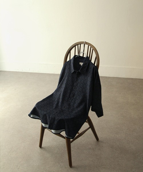 OWIL/半袖シャツ/38/--/GRN/総柄/OW41012 COLIMBOコリンボ 半袖シャツ ZX-0308 Arleigh Burke Utility
