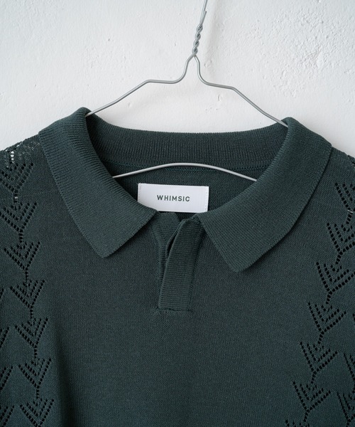 WHIMSIC（ウィムジック）の「【WHIMSIC】レトロパターンニットポロシャツ2（ポロシャツ・レディース・ベージュ/パープル/グリーン・FREE）」の11枚目の写真