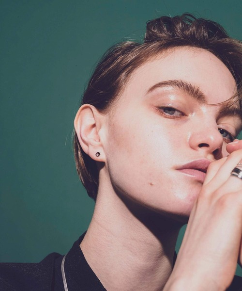 and cloud（アンドクラウド）の「Nocturnal Phases Pierce / Single（ピアス（片耳用）・レディース・シルバー/ブラック/イエローゴールド・FREE）」の12枚目の写真