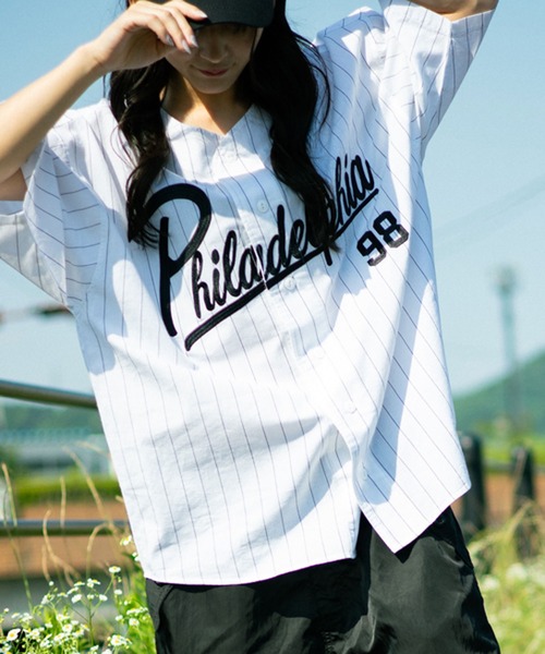 2サイズReadymade Baseball Shirベースボールシャツ LÝFT Mesh Baseball Shirt - Black